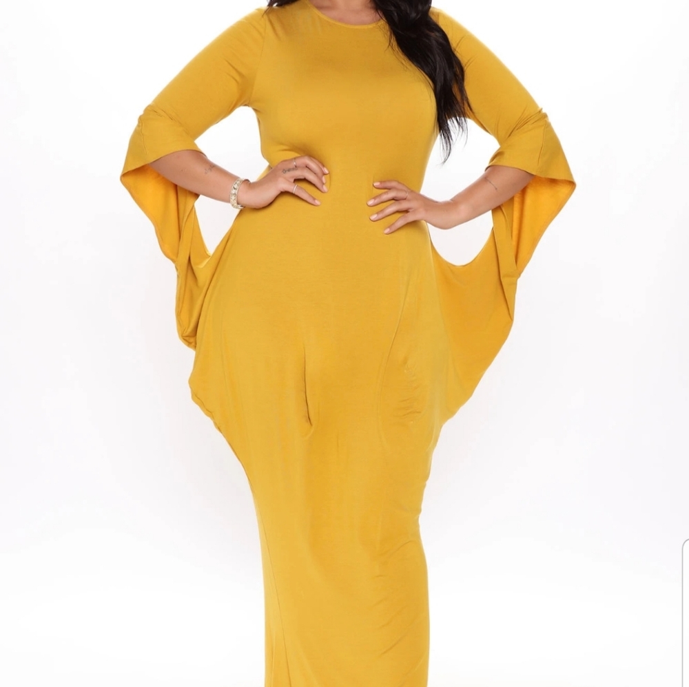 BNWT Mustard color maxi dress